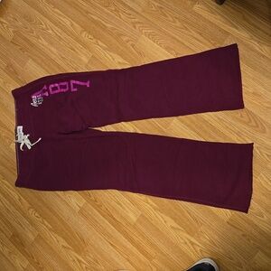 Aeropostle Maroon Flared Sweatpants